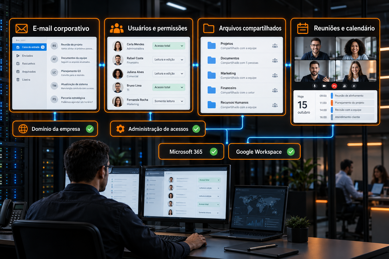 E-mail corporativo e colaboração organizados